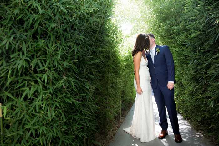 Sole East Fall Wedding. Bamboo Arch. Photo: 4 Eyes Photography