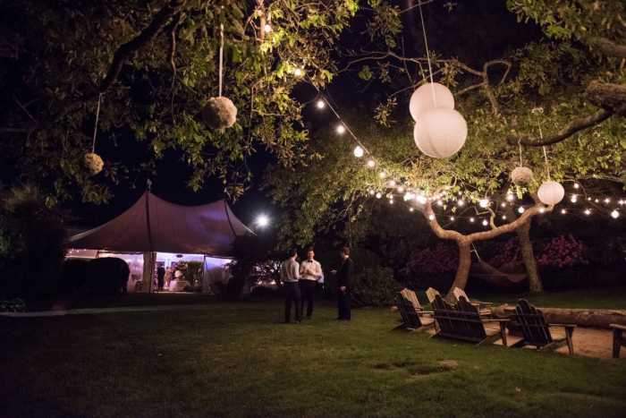 Sole East Wedding. Fire Pit/String Lighting. Photo: JJ Ignotz