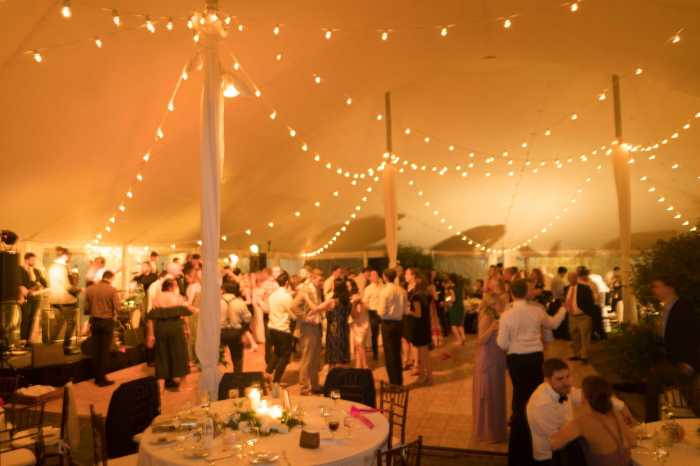 Sole East: Tent Weddings/String Lighting. Photo: James Katsipis